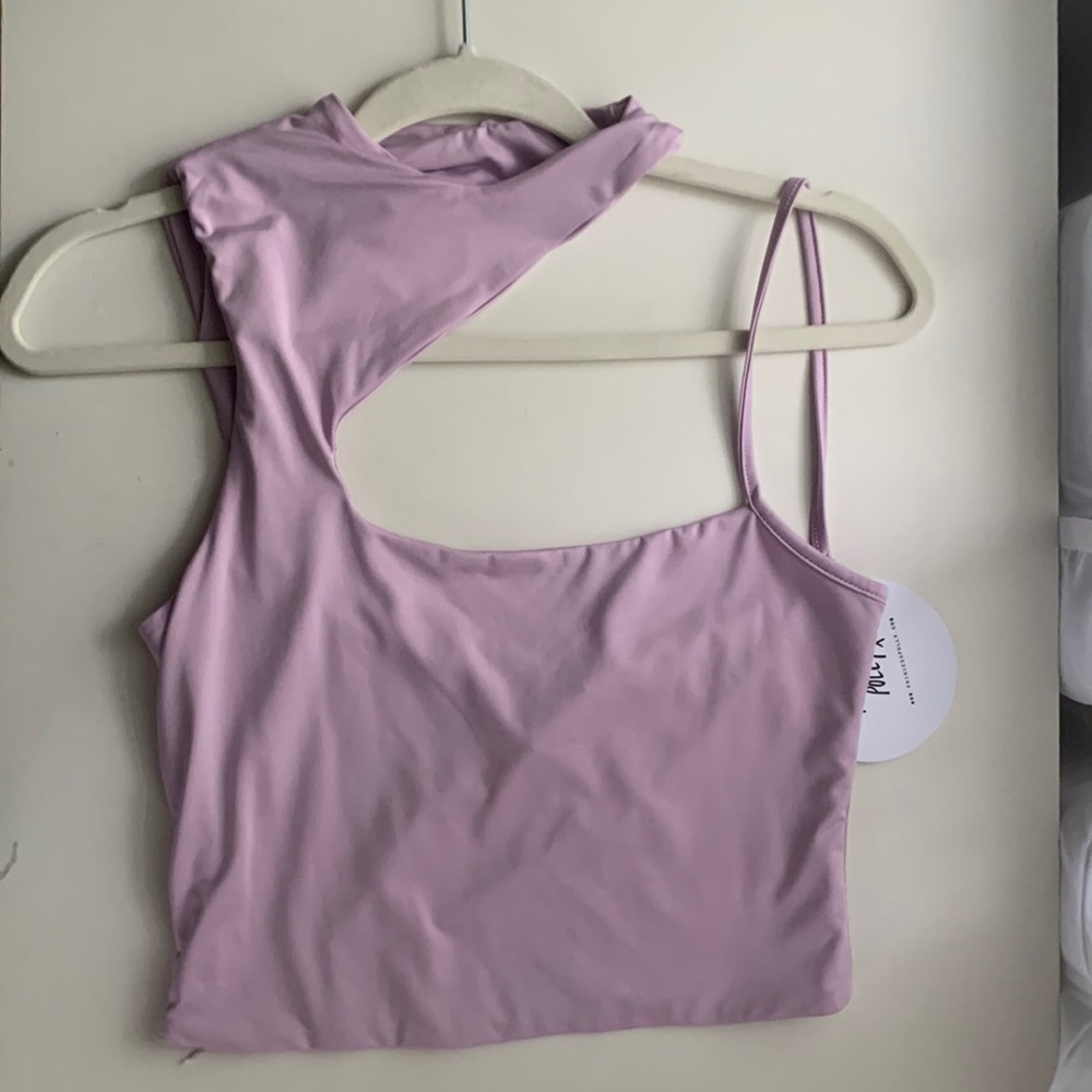 Princess Polly light purple crop top size 8
